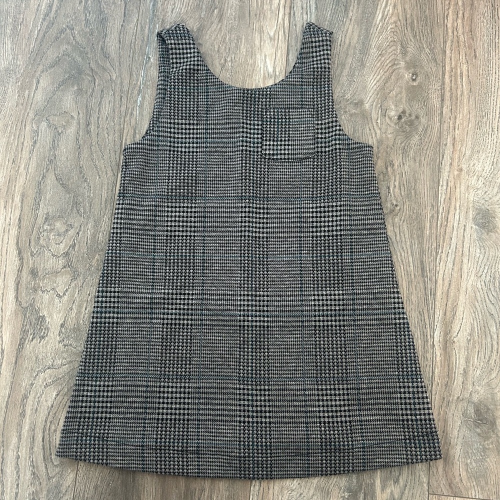 Old navy girls gray plaid sleeveless dress size 3 3t